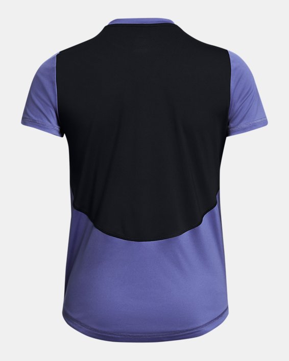 เสื้อเทรนนิ่งแขนสั้น UA Challenger Pro สำหรับผู้หญิง in Purple image number 3